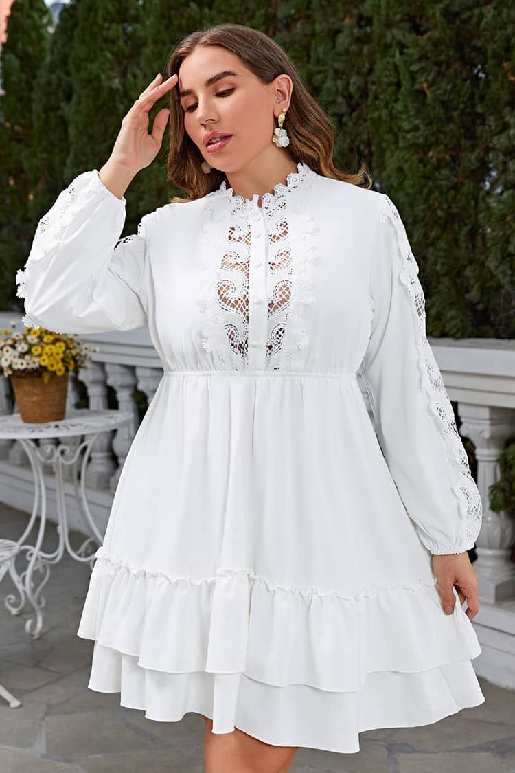 robe blanche champetre grande taille 2
