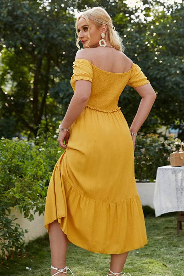 robe jaune champetre grande taille 5