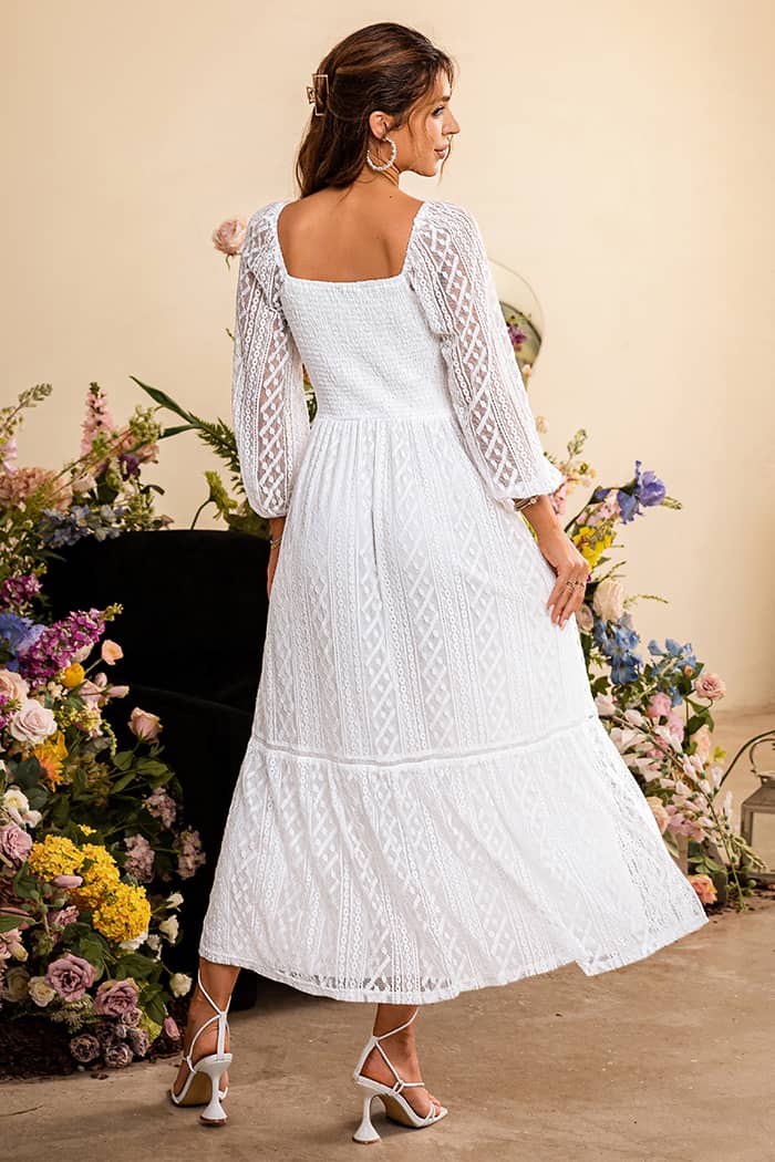 robe longue blanche champetre 5
