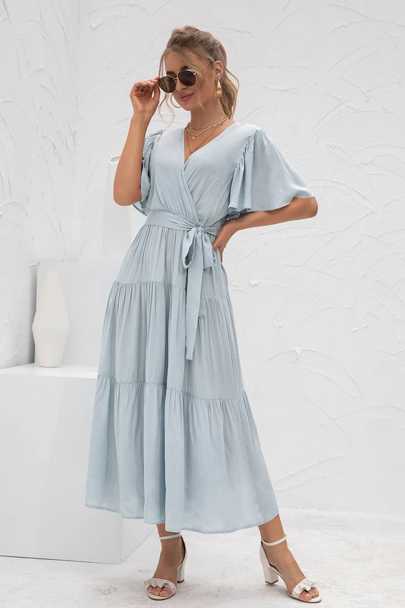 robe longue maxi champetre bleu 4
