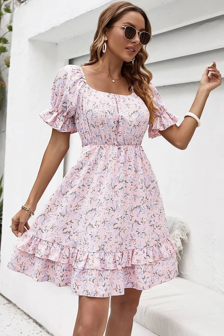 robe rose pale style vintage champetre 2
