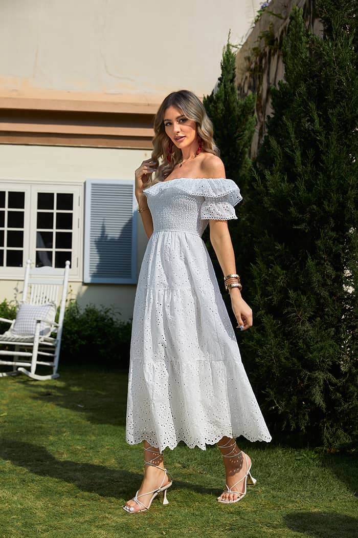 robe soiree champetre blanche 3